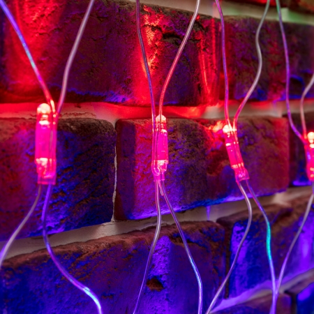 Изображение Гирлянда Сеть 2х2х1.5 м, свечение с динамикой, прозрачный ПВХ, 136 LED, 230 В, цвет свечения мультиколор  интернет магазин Иватек ivatec.ru