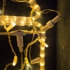 Изображение Гирлянда Айсикл (бахрома) светодиодный, 4,8 х 0,6 м, прозрачный провод, 230 В, цвет: Золото,  176 LED  интернет магазин Иватек ivatec.ru