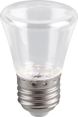 Изображение Лампа светодиодная декоративная (для гирлянд), LB-372 (1W) 230V E27 2700K для белт лайта С45 колокольчик прозрачный  интернет магазин Иватек ivatec.ru