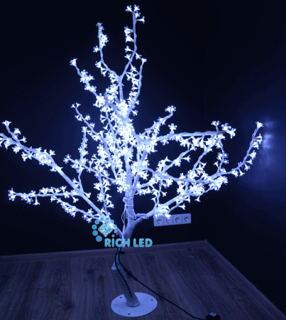 Изображение Светодиодное дерево Сакура 1,5х1,3м, белый, 480LED, 24В, фиксинг, IP65 (RL-TRC24-150*130-480-W/W)  интернет магазин Иватек ivatec.ru