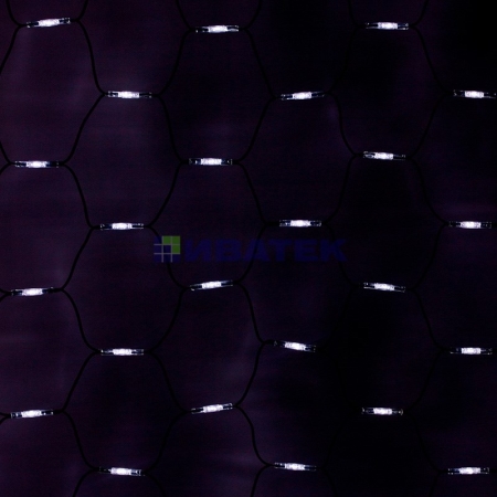 Изображение Гирлянда новогодняя - сеть мигающая (чейзинг) LED 2*4м (560 диодов), КАУЧУК, Белые диоды  интернет магазин Иватек ivatec.ru
