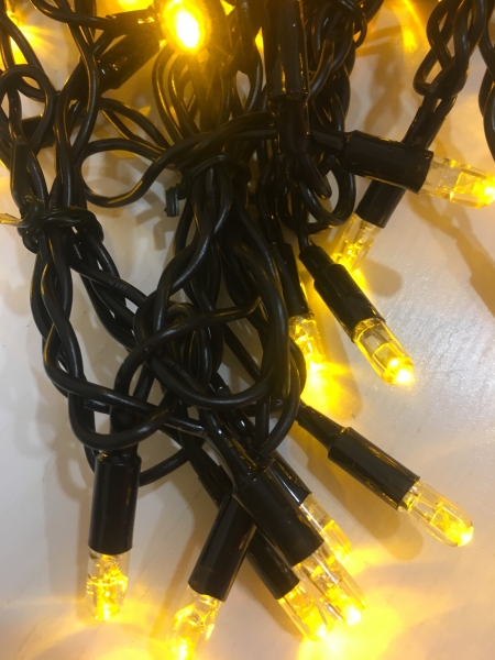 Гирлянда LED новогодняя бахрома с динамикой  желтый 3,2х0,82м, LED-RPL-200(50x4)-230V-(С)-Y/BL (FS-00000842)