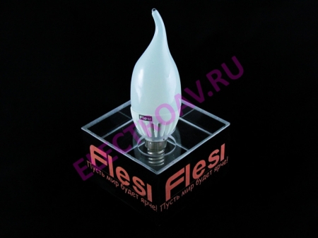 Изображение LED candle-frame-4,5W E14 3200K, 240V, свеча на ветру, теплый белый, 4,5W, 120*35mm, 30 000h, SMD2835  интернет магазин Иватек ivatec.ru
