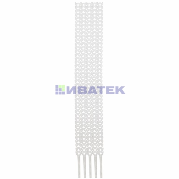 Хомут-стяжка полимерная многоразовая REXANT 300х10 мм,прозрачная, упаковка 20 шт.