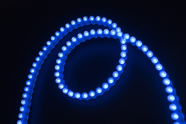 Лента светодиодная  DIP 5мм, 96 LED/м, 7,7 Вт/м, 12В , IP68, Цвет: Синий, 970мм, 00-00000907