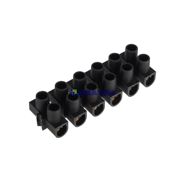 Клеммная колодка винтовая KВ-10 (4-10 мм?), ток 10 A, полипропилен черный, индивидуальная упаковка, 1 шт. REXANT