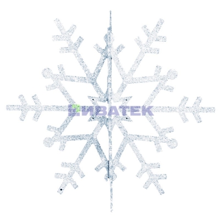 Изображение Елочная фигура "Снежинка резная 3D", 31 см, цвет белый(упак 8 шт)  интернет магазин Иватек ivatec.ru