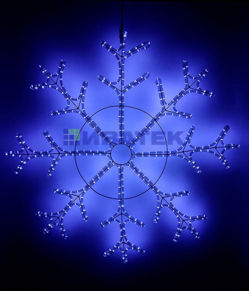 13-048 Снежинка светодиодная стандарт 1,1м, 220V, прозр. пр. синий
