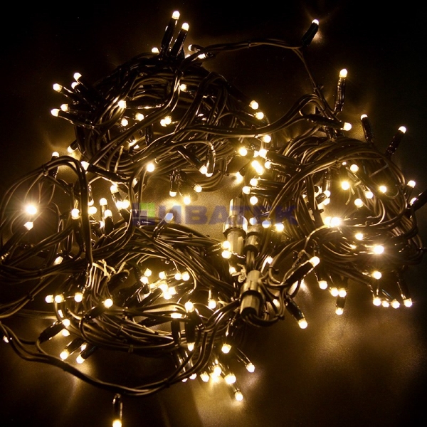 Гирлянда новогодняя  "Дюраплей LED"  20м  200 LED  Тепло-Белый  Neon-Night