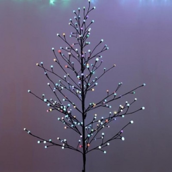 12-021, Светодиодное дерево (реплика), с эффектом мерцания (blinking), выс.1,8, 24V, черн. пр., RGB