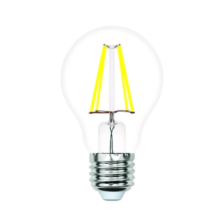 Изображение LED-A60-5W/4000K/E27/CL/SLF Лампа светодиодная. Форма "A", прозрачная. Белый свет (4000K). ТМ Volpe  интернет магазин Иватек ivatec.ru
