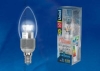 Изображение LED-C37P-5W/NW/E14/CL/DIM ALC03SL Лампа светодиодная диммируемая пятилепестковая. Форма "свеча", прозрачная колба. Материал корпуса алюминий. Цвет све  интернет магазин Иватек ivatec.ru