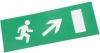 Изображение Наклейка для аварийного светильника  "Направление к эвакуационному выходу направо вверх" REXANT  интернет магазин Иватек ivatec.ru
