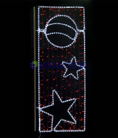 Изображение 13-500 Светодиодная консоль "Праздник" 72x160 красный (24V)  интернет магазин Иватек ivatec.ru