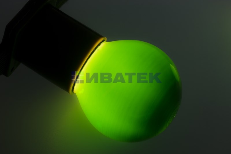 Лампа накаливания для гирлянды "Белт-лайт" е27  10 Вт Зеленая  Neon-Night(10 шт./упак)