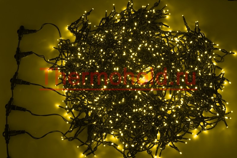 Гирлянда новогодняя "LED ClipLight" 24V, 5 нитей по 20 метров, Желтый Flashing