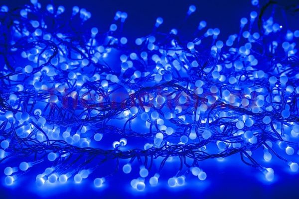 Гирлянда новогодняя "Мишура LED"  6 м 576 диодов, цвет синий