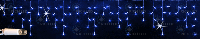 Бахрома 3*0,5 м, 220 В, пост. свечение, IP 65, герметичный колпачок, цвет: синий, провод: белый