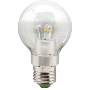 Лампа светодиодная  G45, LB-41 (3,5W) 230V E27 6400K большой шар прозрачный A55