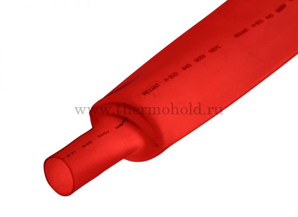 Термоусаживаемая трубка REXANT 40,0/20,0 мм, красная, упаковка 10 шт. по 1 м