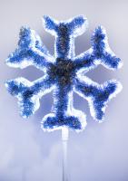 Макушка световая "Снежинка", стандарт, для ели 3-6м цвет синий, высота 0,5 м