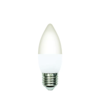 LED-C37-6W/3000K/E27/FR/SLS Лампа светодиодная. Форма "свеча", матовая. Теплый белый свет (3000K). ТМ Volpe
