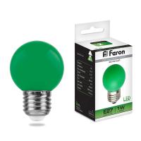 Лампа светодиодная декоративная (для гирлянд), LB-37 (1W) 230V E27 зеленый для белт лайта G45