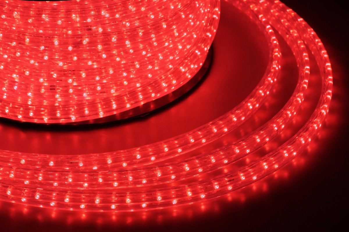 Дюралайт LED , постоянное свечение (2W) - Розовое золото, 36 LED/м, бухта 100м, Neon-Night