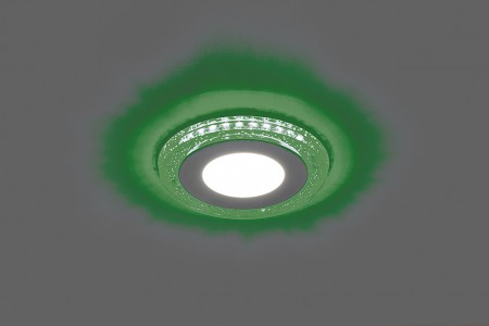 Светильник светодиодный с подсветкой, AL2330, 16W, 1280Lm, белый (4000К) и зеленый