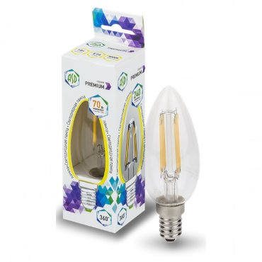 Лампа светодиодная LED-СВЕЧА-PREMIUM 7Вт 230В Е14 3000К 630Лм прозрачная ASD