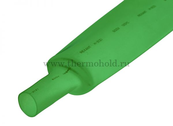 Термоусаживаемая трубка REXANT 50,0/25,0 мм, зеленая, упаковка 10 шт. по 1 м