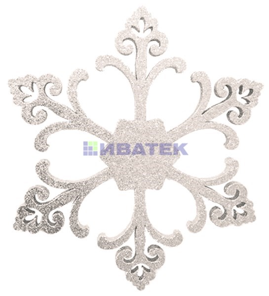 Изображение Елочная фигура "Снежинка "Морозко", 66 см, цвет белый  интернет магазин Иватек ivatec.ru