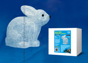 Светящаяся новогодняя фигура "Кролик". ULD-M2724-032/STA WHITE IP20 RABBIT