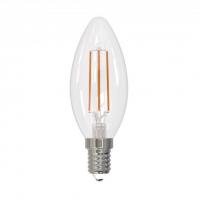 LED-C35-9W/3000K/E14/CL PLS02WH Лампа светодиодная. Форма "свеча", прозрачная. Серия Sky. Теплый белый свет (3000К). Картон. ТМ Uniel.