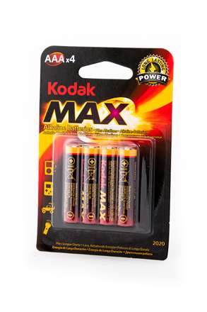 Изображение Элемент питания Kodak MAX Super Alkaline LR03 BL4 арт.12124  интернет магазин Иватек ivatec.ru