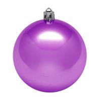 Елочная игрушка "Шар" глянцевый, диаметр 150 мм (фиолетовый)