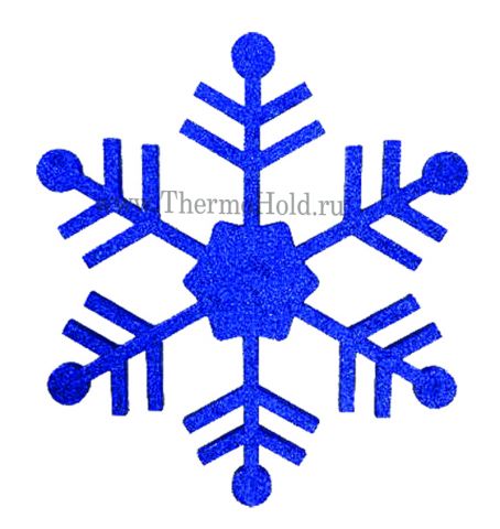Елочная фигура "Снежинка классическая", 66 см, цвет Синий