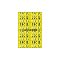 Наклейка знак электробезопасности «380 В» 15х50 мм REXANT (20шт на листе), уп 100шт