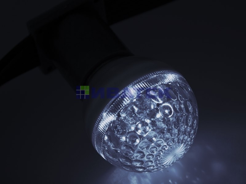 Лампа-шар для новогодней гирлянды "Белт-лайт"  DIA 50 10 LED е27  Белая  24V/AC  Neon-Night