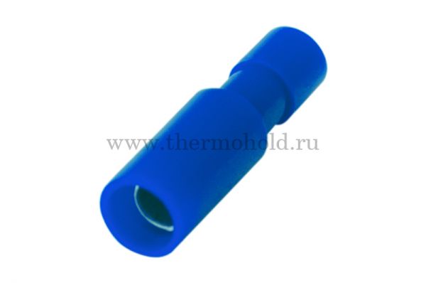 Разъем штекерный полностью изолированный гнездо 4 мм 1.5-2.5 мм² (РШПи-м 2.5-4/РШИм 2-5-4) синий REXANT  уп 100шт