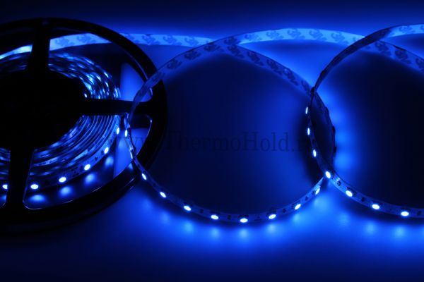 LED лента открытая, 10мм, IP23, SMD 5050, 60 LED/m, 12V, синяя, упаковка 5 м