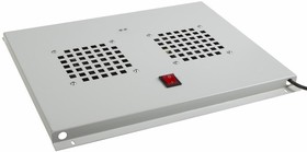 Модуль вентиляторный потолочный с 2-мя вентиляторами, без термостата, для шкафов Rexant серии Standart с глубиной 600мм