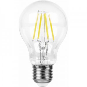 Лампа светодиодная филамент А60, LB-63 (9W) 230V E27 4000K филамент A60 прозрачная