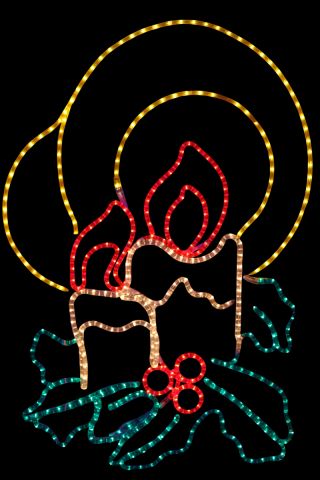 Фигура "Две свечи", размер 100*75 см  Neon-Night