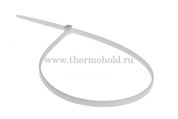 Хомут-стяжка кабельная нейлоновая REXANT 400 x7,6мм, белая, упаковка 5 пак, 100 шт/пак.