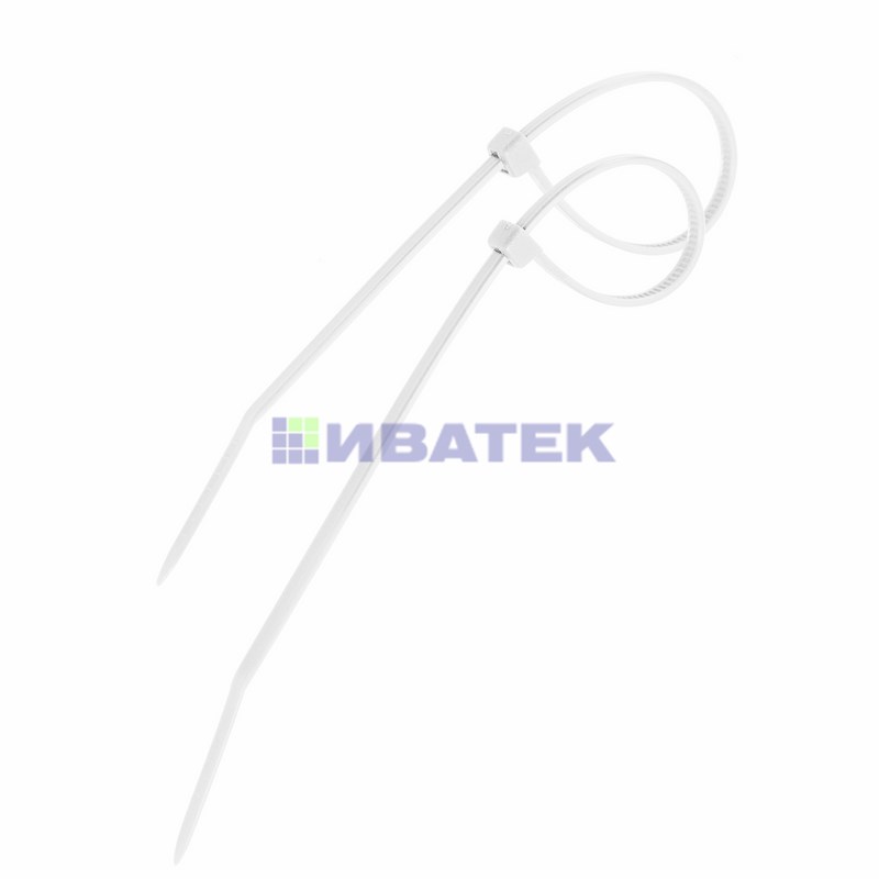 Изображение Хомут-стяжка кабельная нейлоновая PROconnect 100 x2,5мм, белая, упаковка 100 шт.  интернет магазин Иватек ivatec.ru