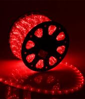 27-035 Светодиодный Дюралайт Ø13 мм Красный с Мерцанием 220В, 36 LED/м, Свечение 360°, IP65, Бухта 1