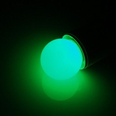 LED лампа - шарик с цоколем E27, 45 мм, (5 светодиодов), матовые, зеленый LED G45 220V-240V Green (FS-00-00001068)