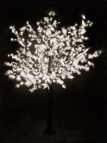 Светодиодное дерево "Сакура", высота 3,6м, диаметр кроны 3,0м, Белые светодиоды, IP 54, понижающий т