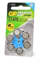 Элемент питания GP Hearing Aid ZA675F-D6 ZA675 BL6